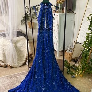 Royal Blue Designer Pageant/Prom Dress W/ Sequins